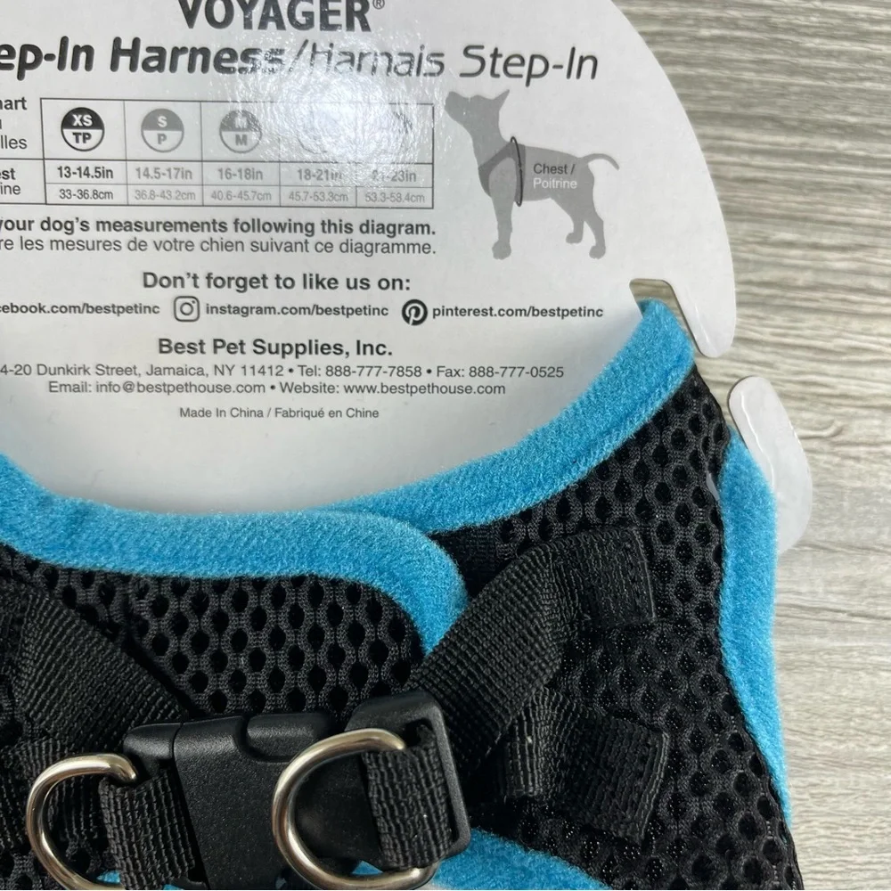 Voyager Step-In Air Dog Harness - All Weather Mesh Blue XS Size For Small Dogs